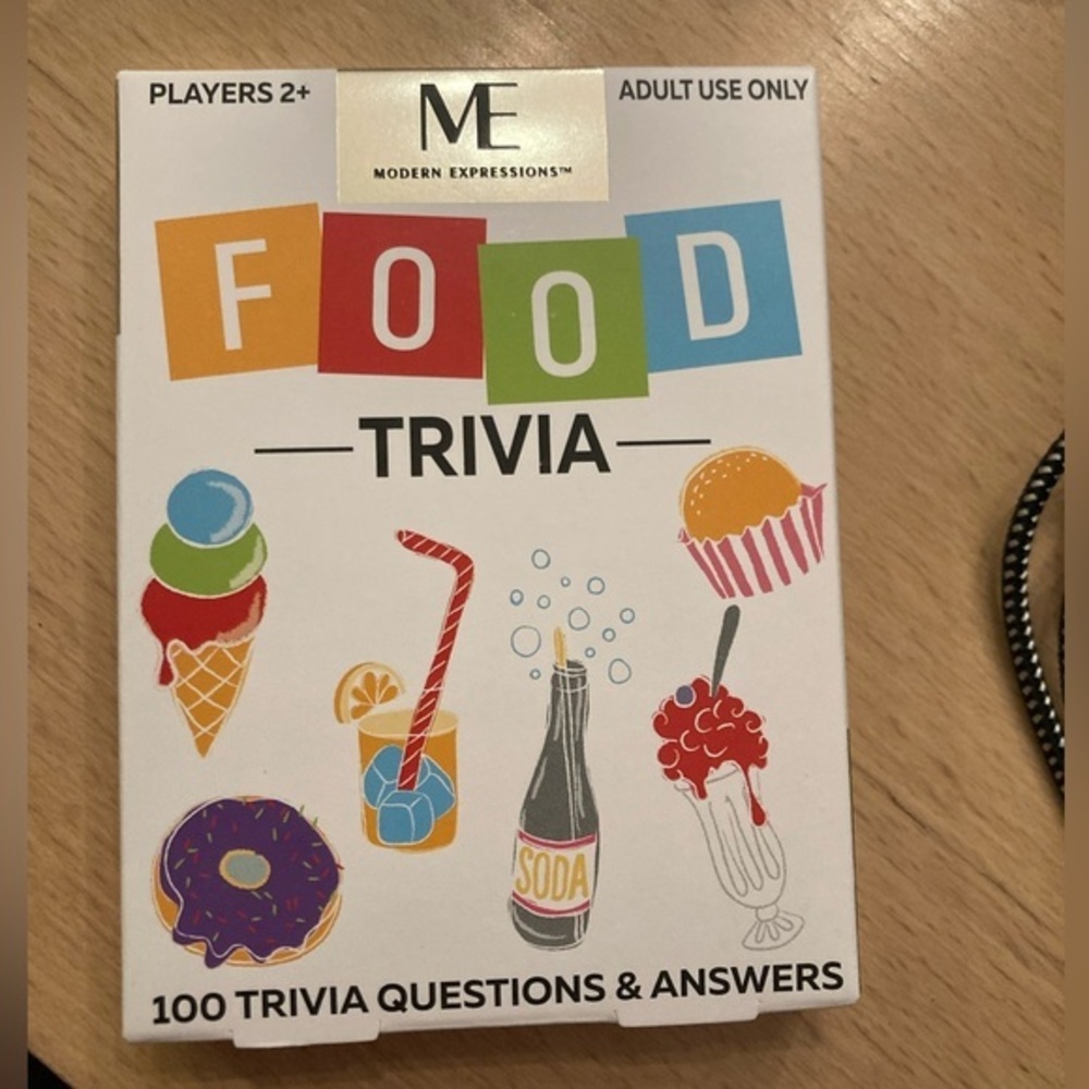 Food Trivia  Card Game- NIB